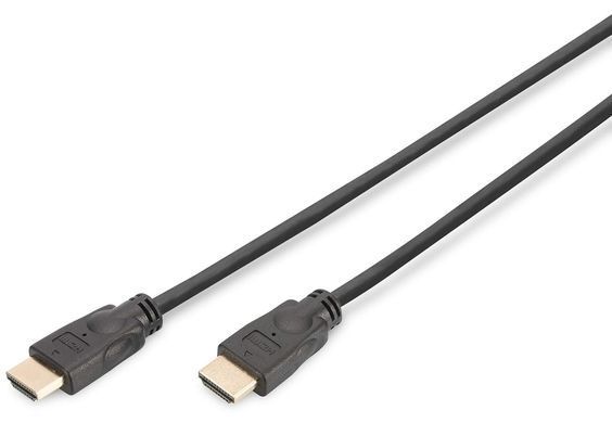 Кабель DIGITUS HDMI (M/M), 4K@60Гц, Ultra HD, Premium, тип A, w/Ethernet, золото, 5м, чорний (DK-330123-050-S) [113254]