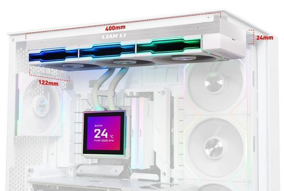 Система водяного охолодження Lian Li HydroShift II LCD-S 360TL White (G89.GHS2LCDS36TW.00) [617794]