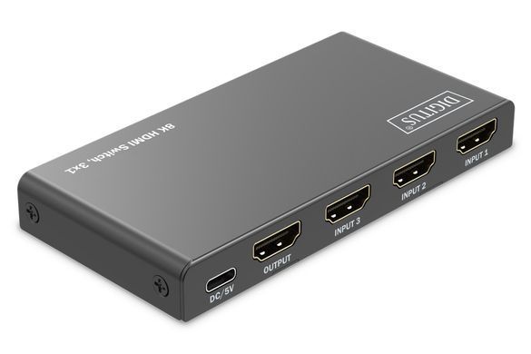 Відеокомутатор DIGITUS UHD HDMI (INx3 - OUTx1), 8K (DS-55333) [114814]