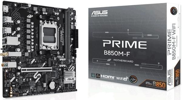Материнcька плата ASUS PRIME B850M-F sAM5 B850 2xDDR5 M.2 HDMI Wi-Fi BT mATX (90MB1N90-M0EAY0) [113107]