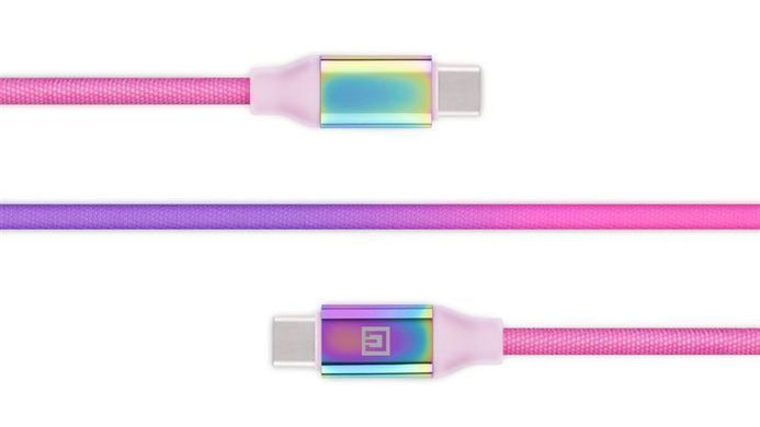 Кабель REAL-EL Premium USB Type-C - USB Type-C (M/M), 1 м, Rainbow (EL123500053) [604050]