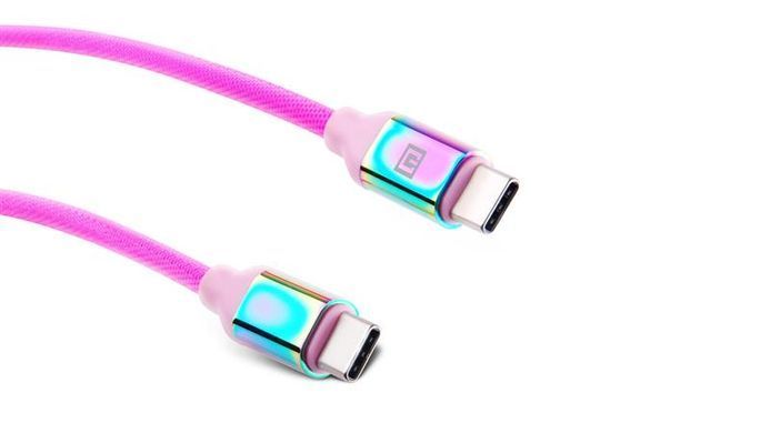 Кабель REAL-EL Premium USB Type-C - USB Type-C (M/M), 1 м, Rainbow (EL123500053) [604050]