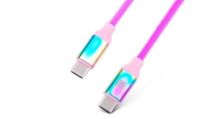 Кабель REAL-EL Premium USB Type-C - USB Type-C (M/M), 1 м, Rainbow (EL123500053) [604050]