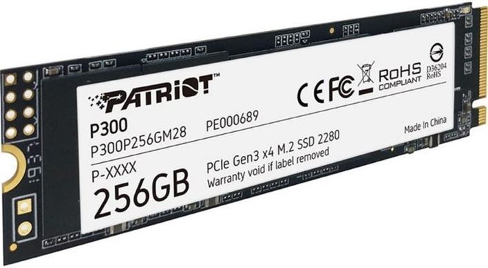 Накопичувач SSD 256GB Patriot P300 M.2 2280 PCIe 3.0 x4 NVMe TLC (P300P256GM28) [608094]