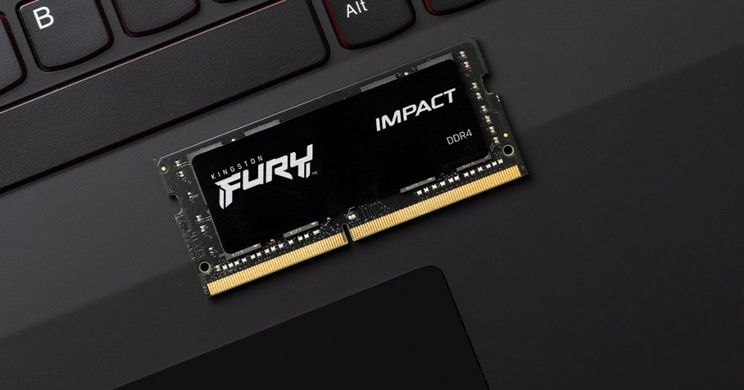 Пам'ять ноутбука Kingston DDR4 16GB KIT (8GBx2) 3200 FURY Impact (KF432S20IBK2/16)