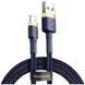 Кабель Baseus cafule Cable USB For iP 2.4A 1m Gold+Blue (CALKLF-BV3) [804378], фото 6