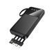 Зовнішній акумулятор BOROFONE BJ76 Smart power bank with 4 cables(10000mAh) Black (6941991120046) [806345], фото 4