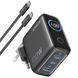Мережевий зарядний пристрій Anker GaN Charger 100W, 2xUSB-C, 1xUSB-A, Display Dark Gray + кабель USB Type-C (B121BGZ1) [618380], фото 1