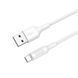 Кабель HOCO X25 USB to Type-C 2A, 1m, PVC, PVC connectors, White (6957531080152) [802239], фото 1