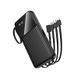 Зовнішній акумулятор BOROFONE BJ76 Smart power bank with 4 cables(10000mAh) Black (6941991120046) [806345], фото 1