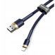 Кабель Baseus cafule Cable USB For iP 2.4A 1m Gold+Blue (CALKLF-BV3) [804378], фото 8