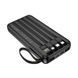 Зовнішній акумулятор BOROFONE BJ76 Smart power bank with 4 cables(10000mAh) Black (6941991120046) [806345], фото 3