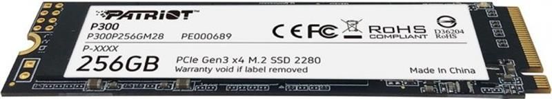 Накопичувач SSD 256GB Patriot P300 M.2 2280 PCIe 3.0 x4 NVMe TLC (P300P256GM28) [608094]