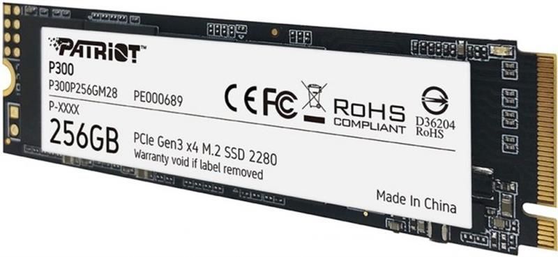 Накопичувач SSD 256GB Patriot P300 M.2 2280 PCIe 3.0 x4 NVMe TLC (P300P256GM28) [608094]