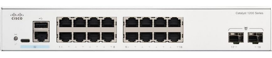 Комутатор Cisco Catalyst 1200 16xGE, 2x1G SFP (C1200-16T-2G) [105142]