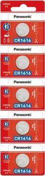 Батарейка Panasonic літієва CR1616 блістер, 5 шт. (CR-1616/5BE) [115324]