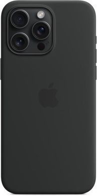Чохол-накладка Apple Silicone Case with MagSafe для Apple iPhone 15 Pro Max Black (MT1M3) [614569]