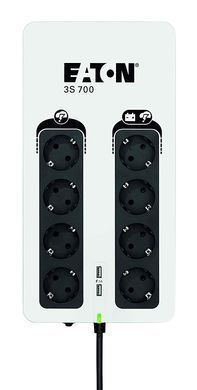 Джерело безперебійного живлення Eaton 3S, 700VA/420W, LED, USB, 8xSchuko (3S700D) [102903]