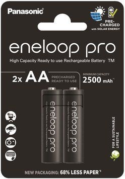 Акумулятор Panasonic Eneloop NI-MH Pro AA 2500 мАг, 2 шт. (BK-3HCDE/2CP) [113424]