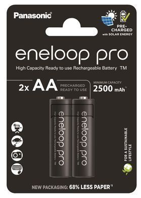 Акумулятор Panasonic Eneloop NI-MH Pro AA 2500 мАг, 2 шт. (BK-3HCDE/2CP) [113424]