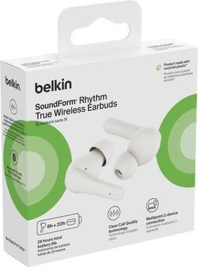 Навушники TWS Belkin Soundform Motion True Wireless, білий (AUC010BTWH) [107497]