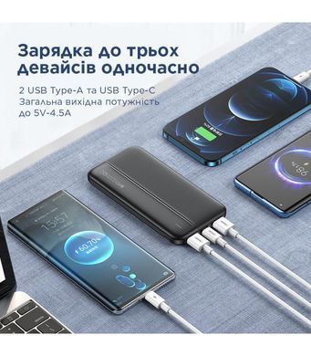 Універсальна мобільна батарея Remax Tinyl 10000mAh Black (RPP-212) [603415]