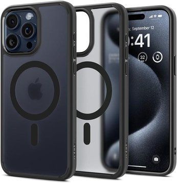 Чохол-накладка Spigen Ultra Hybrid MagFit для Apple iPhone 15 Pro Max Frost Black (ACS06581) [602186]
