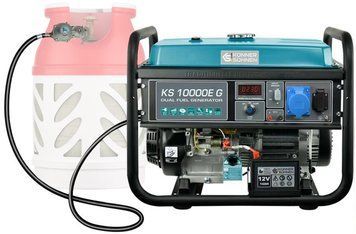 Генератор газобензиновий Konner&Sohnen KS 10000E G, LPG 230В, 8.0кВт, електростартер, 87кг (KS10000EG) [105941]