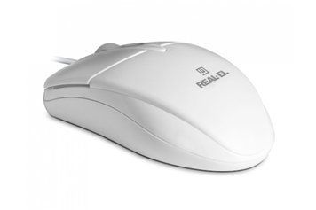 Миша REAL-EL RM-211 White (EL123200014) [606319]