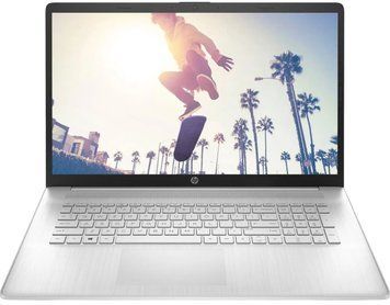 Ноутбук HP 17-cp3017ua 17.3" FHD IPS AG, AMD R7-7730U, 16GB, F1TB, UMA, DOS, сріблястий (CS8C7EA) [112200]
