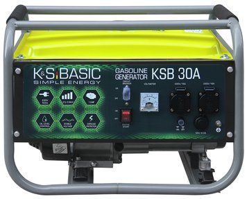 Генератор бензиновий Konner&Sohnen BASIC KSB 30A, 230В, 2.8кВт, ручний стартер, 36.2кг (KSB30A) [114268]