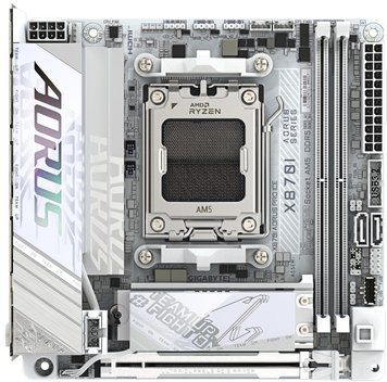 Материнська плата GIGABYTE X870I AORUS PRO ICE sAM5 X870I AORUS PRO ICE 2xDDR5 M.2 Wi-Fi BT HDMI Type-C ATX білий (X870I_AORUS_PRO_ICE) [109213]