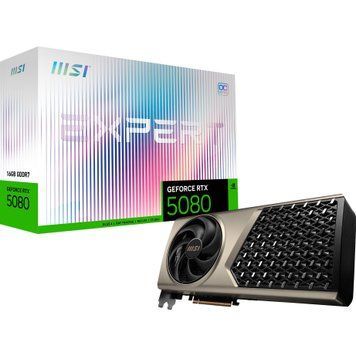 Відеокарта GF RTX 5080 16GB GDDR7 Expert OC MSI (GeForce RTX 5080 16G EXPERT OC) [612633]