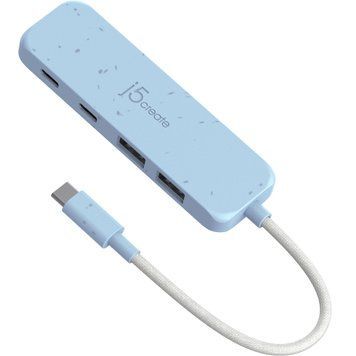 USB-хаб J5create 2 USB-A/2 USB-С Cyan (JCH342EC-N) [618218]