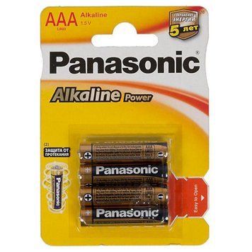 Батарейка Panasonic Alkaline Power AAA/LR03 BL 4 шт (LR03APB/4BP) [617352]