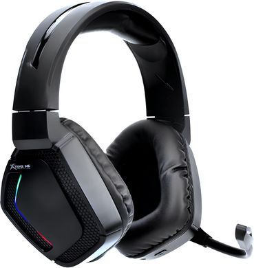 Ігрова гарнітура XTRIKE ME XBOX/PS/PC, бездротова+ 2.4G+3,5мм, 7 режимів RGB, чорна (GH-512W) [403844]