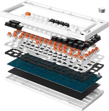 Клавіатура бездротова GamePro Asgard Valhalla White (MK160W Pro) [613234]