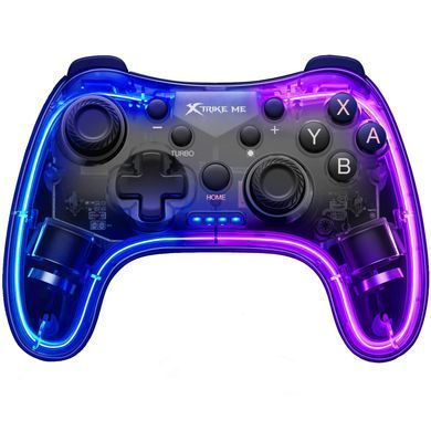 Геймпад XTRIKE ME бездротовий, Bluetooth RGB PS4/IOS/Android/PC/Nintendo (GP-52) [401651]