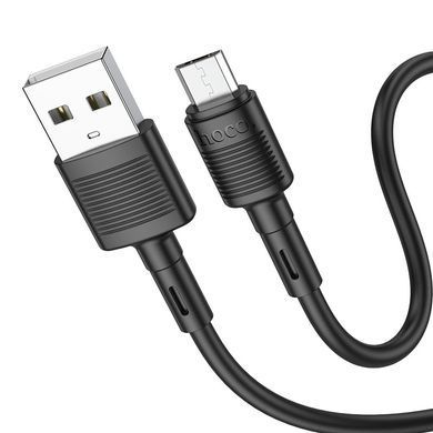 Кабель HOCO X83 USB to Micro 2.4A, 1m, PVC, PVC connectors, Black (6931474770882) [802420]