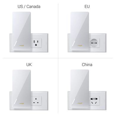 Розширювач покриття WiFi ASUS RP-BE58 AX3000 1xGE LAN, MESH EU-UK (90IG09J0-MU0C00) [105253]