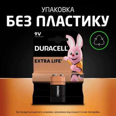 Батарейка крона Duracell 9V/6LR61 (1шт) (5000394142190) [806138]