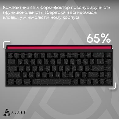 Клавіатура Ajazz NK68 Red Switch Black USB-C (NK68-R-S-B) [619312]