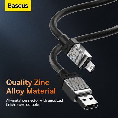 Кабель Baseus CoolPlay Series Fast Charging Cable USB to iP 2.4A 1m Black (CAKW000401) [802337]