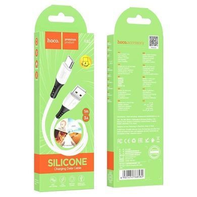 Кабель HOCO X82 USB to Type-C 3A, 1m, silicone, silicone connectors, White (6931474768582) [802238]