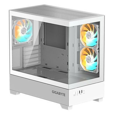 Корпус Gigabyte C201 Panoramic Tempered Glass Ice без БЖ (GB-C201PI) [612538]