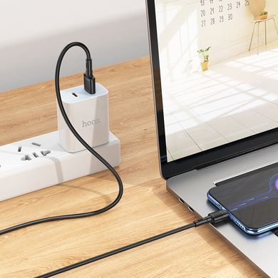 Кабель HOCO X83 USB to Micro 2.4A, 1m, PVC, PVC connectors, Black (6931474770882) [802420]
