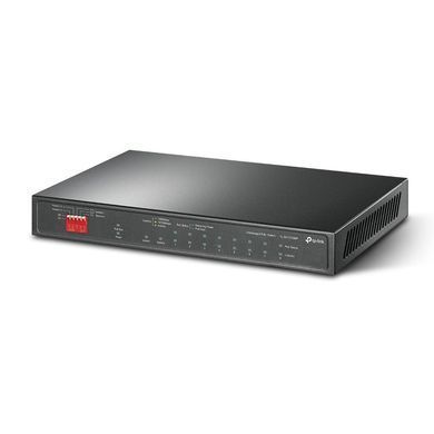 10-портовий гігабітний комутатор з 8 РоЕ+ портами, TP-LINK (TL-SG1210MP) [500872]