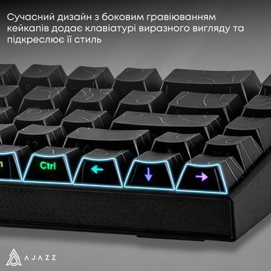 Клавіатура Ajazz NK68 Red Switch Black USB-C (NK68-R-S-B) [619312]