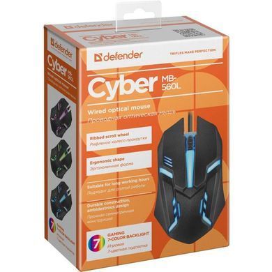 Миша Defender Cyber MB-560L Black (52560) [611587]