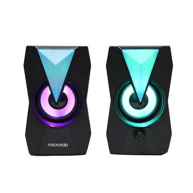 Акустична система 2.0 Microlab, 6Вт RGB Led USB чорна (B-22) [404761]